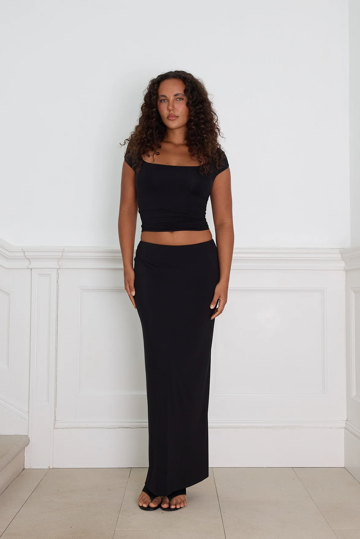 CONTOUR MAXI SKIRT black - Image 4