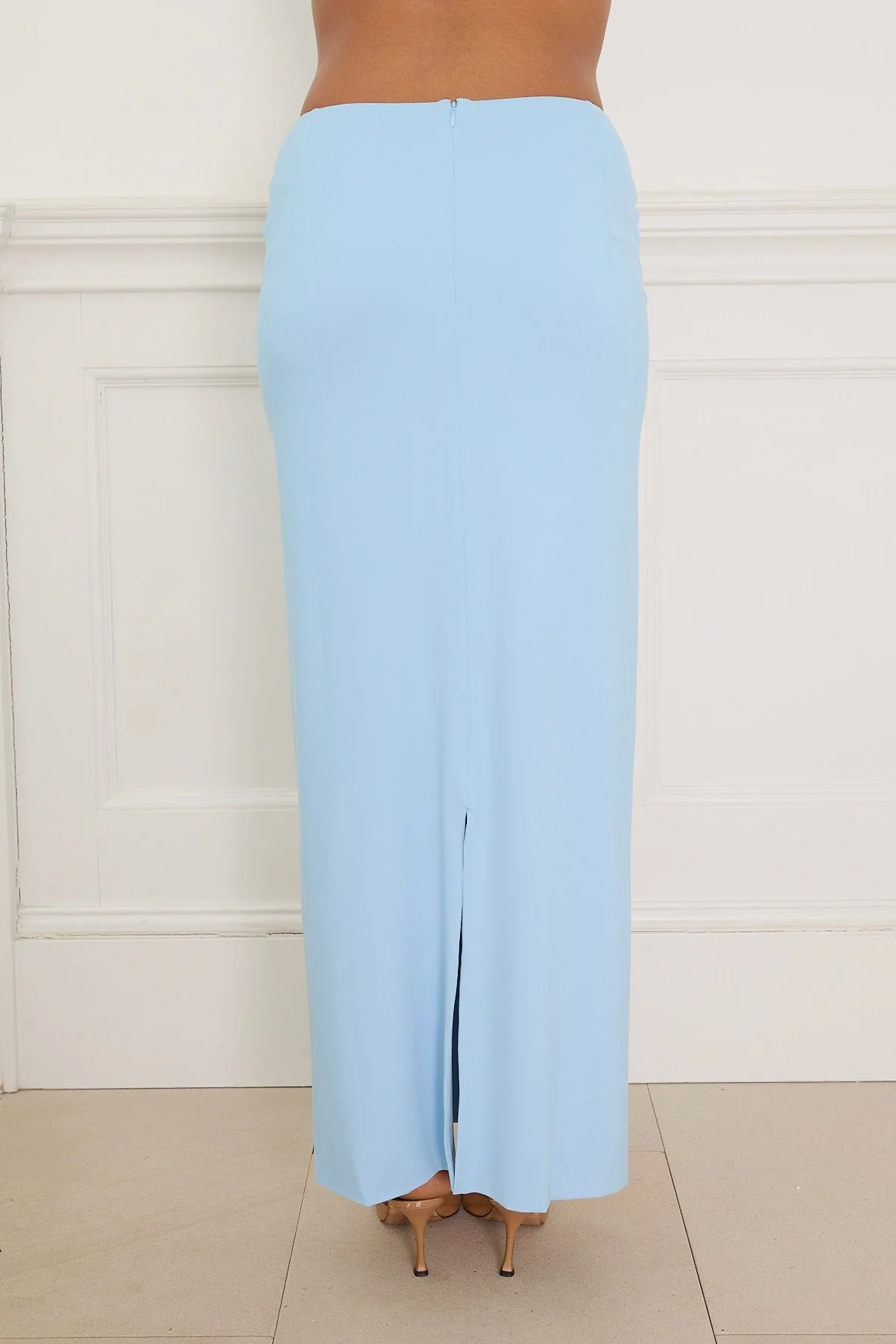 CONTOUR MAXI SKIRT powder blue - Image 6