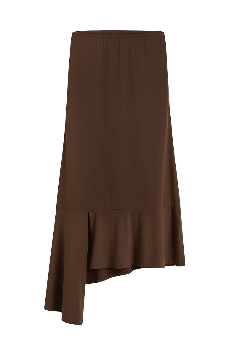GRADUAL DRAPE SKIRT chocolate - Image 8