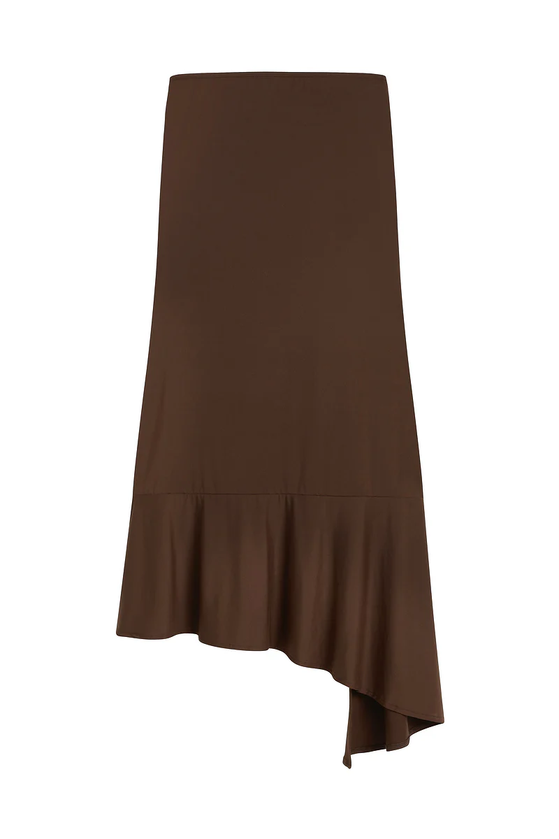 GRADUAL DRAPE SKIRT chocolate - Image 9