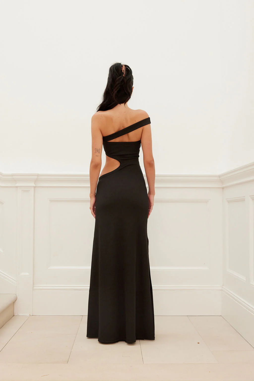 CURVED HIP CUT OUT MAXI DRESS - Image 3