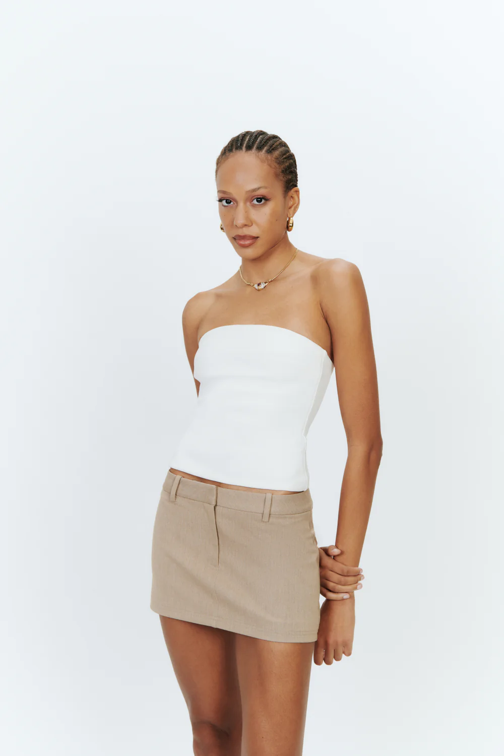MICRO MINI SKIRT caramel - Image 10