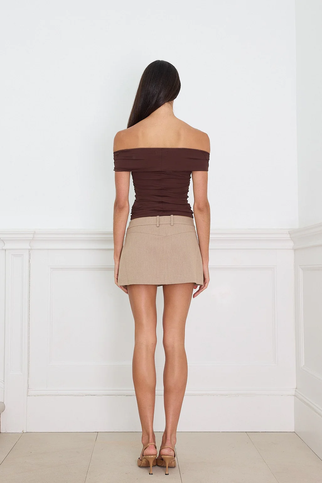 MICRO MINI SKIRT caramel - Image 9