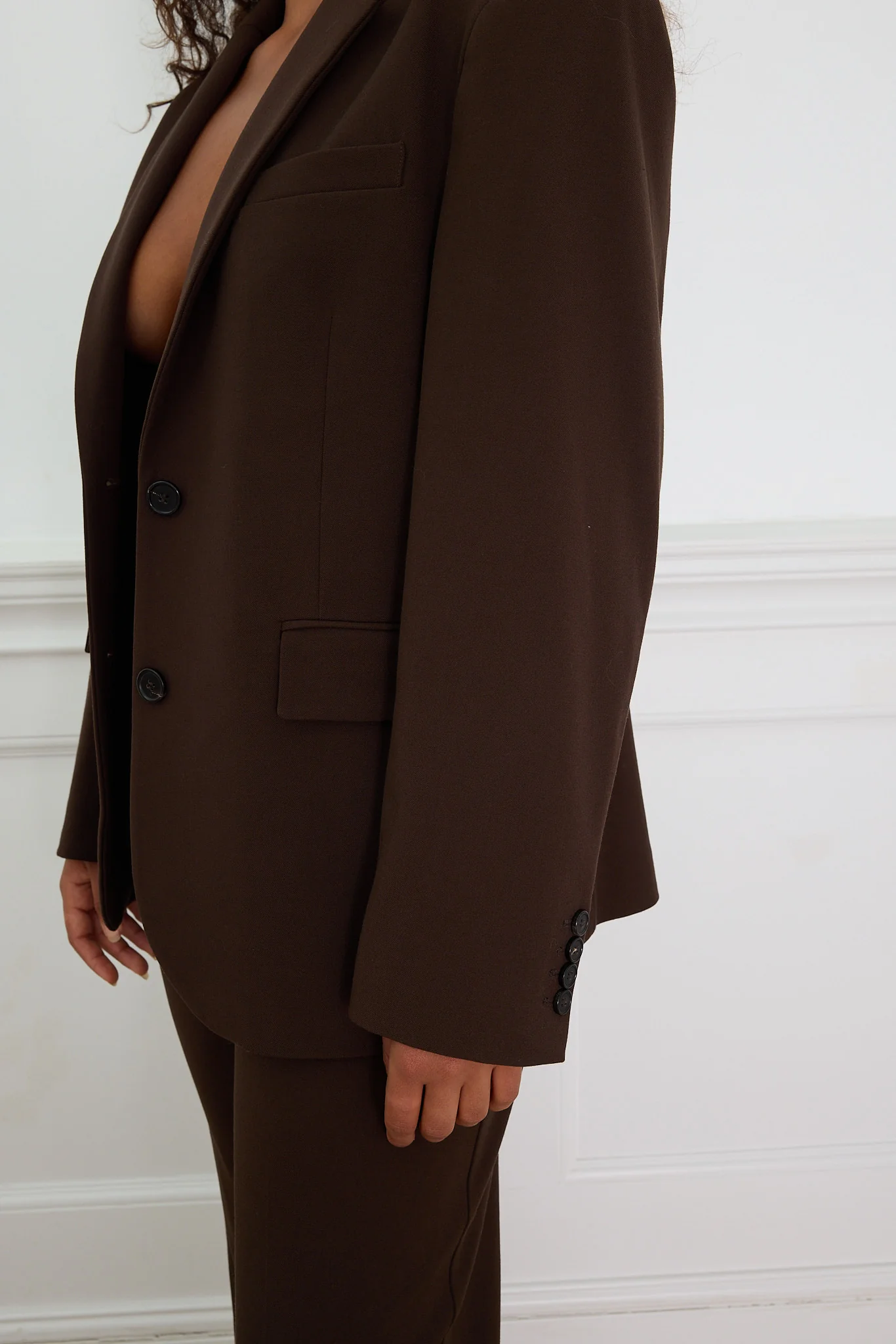 OVERSIZED BLAZER chocolate - Image 5