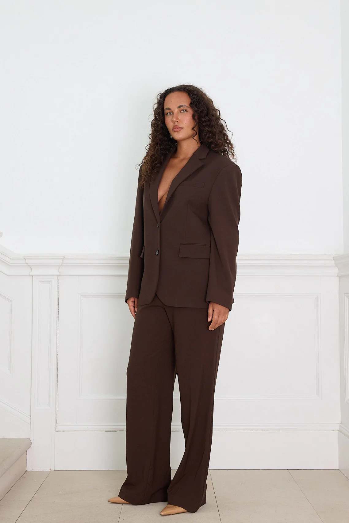 OVERSIZED BLAZER chocolate - Image 6