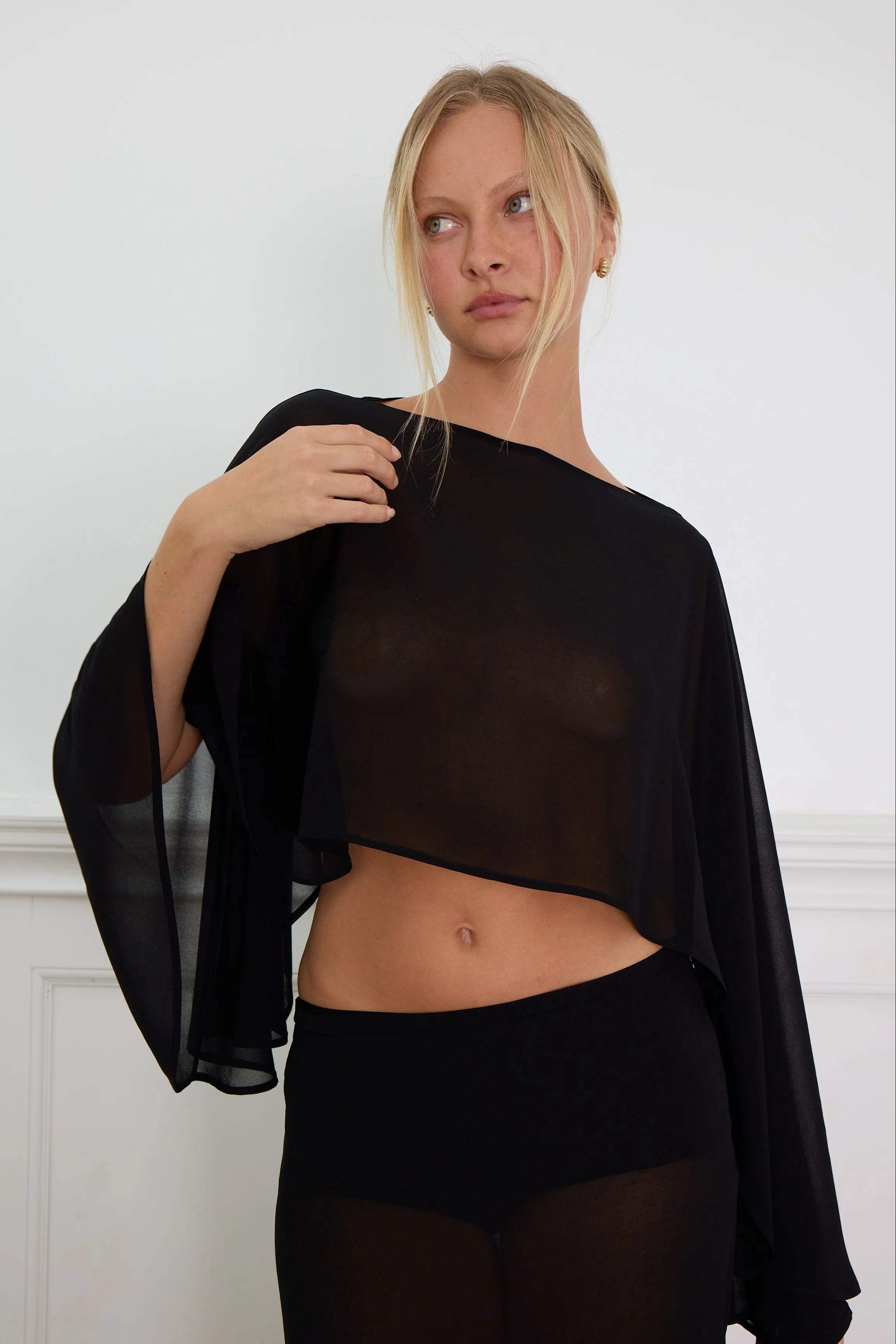 SHEER SHAWL black - Image 3
