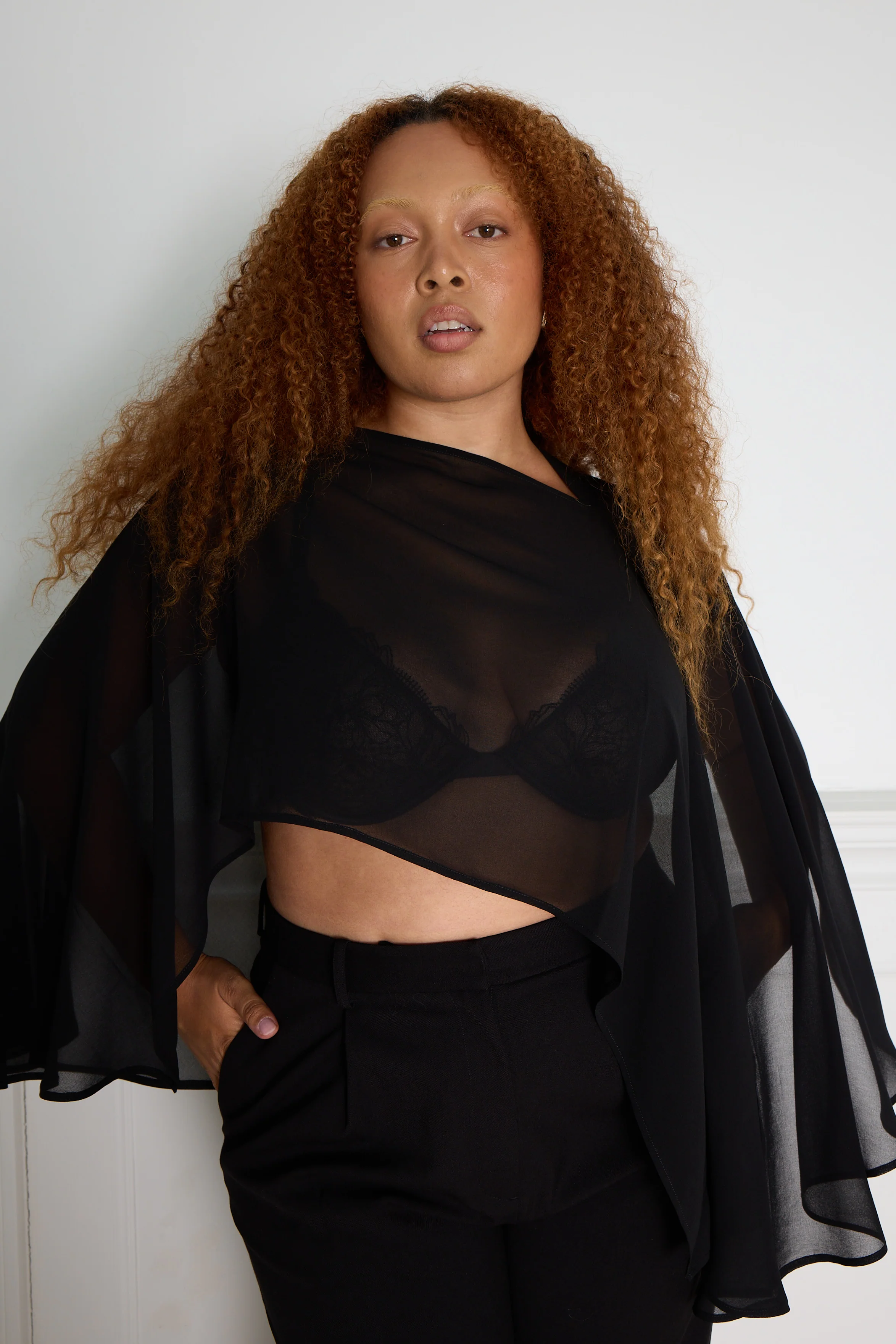 SHEER SHAWL black - Image 5