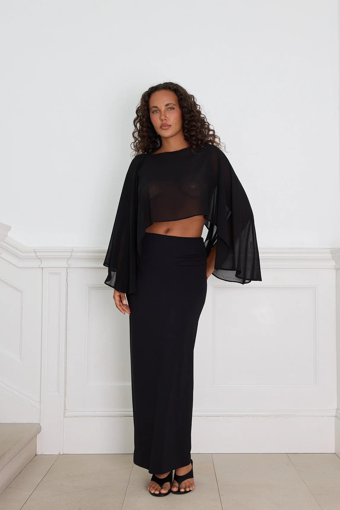 SHEER SHAWL black - Image 6